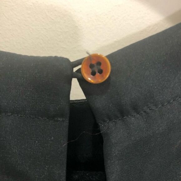 Vintage Pat Argenti Black Silk Blouse Size Small - Picture 6 of 7